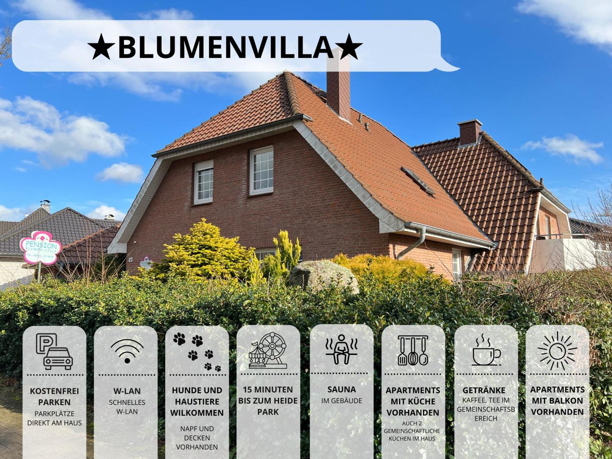 Blumenvilla - 15 Minuten Bis Zum Heide Park, Haustiere Willkommen, Sauna Im Gebaeude Schneverdingen Exterior foto